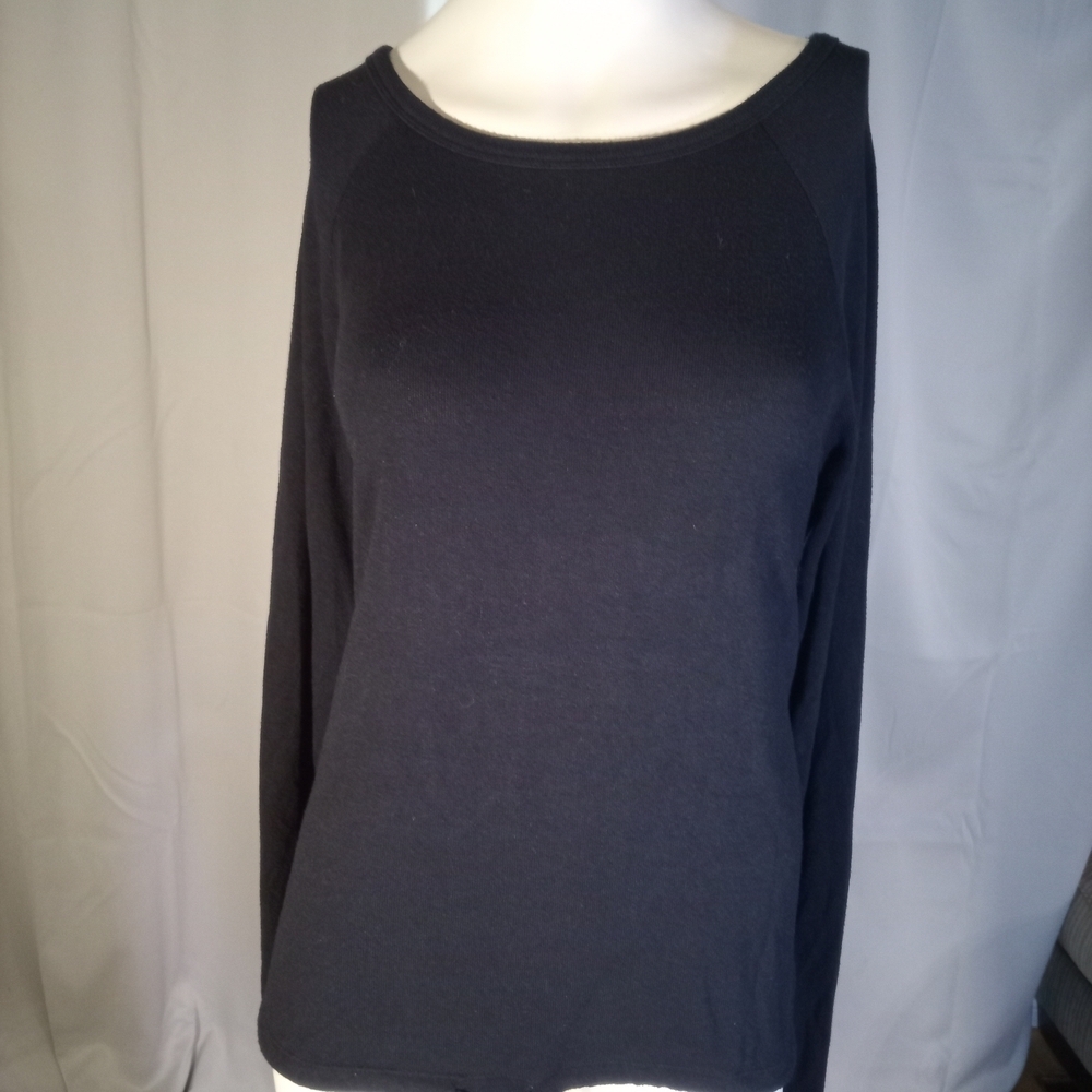 Lord & Taylor Black Fitted Long Sleeve Blouse